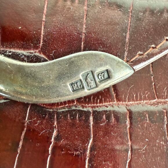 Vintage 80s Ralph Lauren Crocodile Embossed Leather Shoulder Handbag Crossbody - Picture 15 of 15